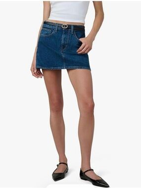Joe's Jeans Mid Rise Dark Blue Denim Skirt size 27